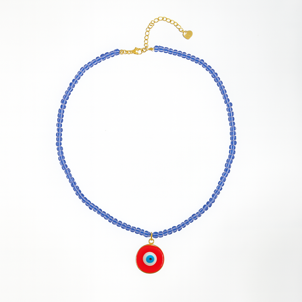 Red Eye Beaded Necklace