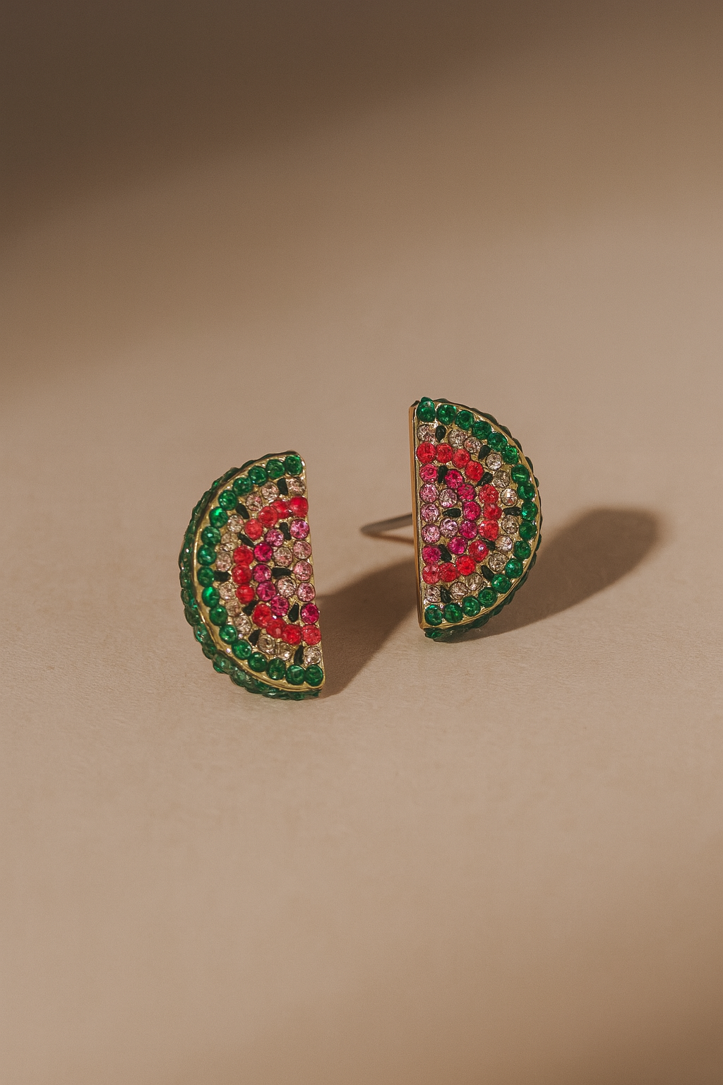 Watermelon Sparkle Stud Earrings