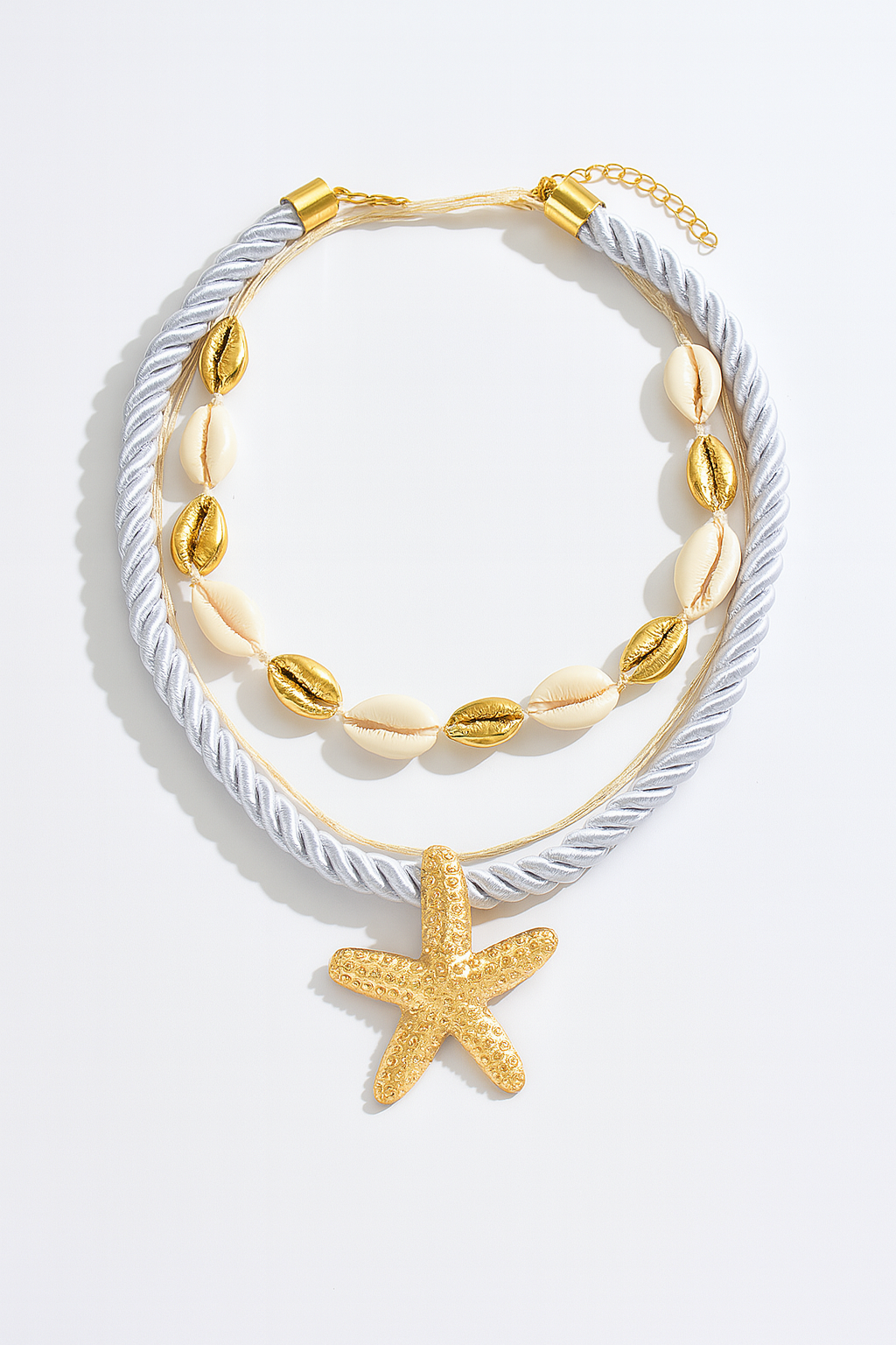Beach Shell & Starfish Pendant Necklace – Ocean Style