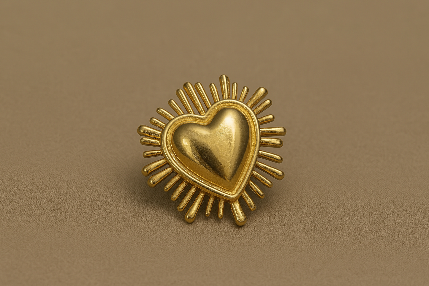 Gold Sacred Heart Ring