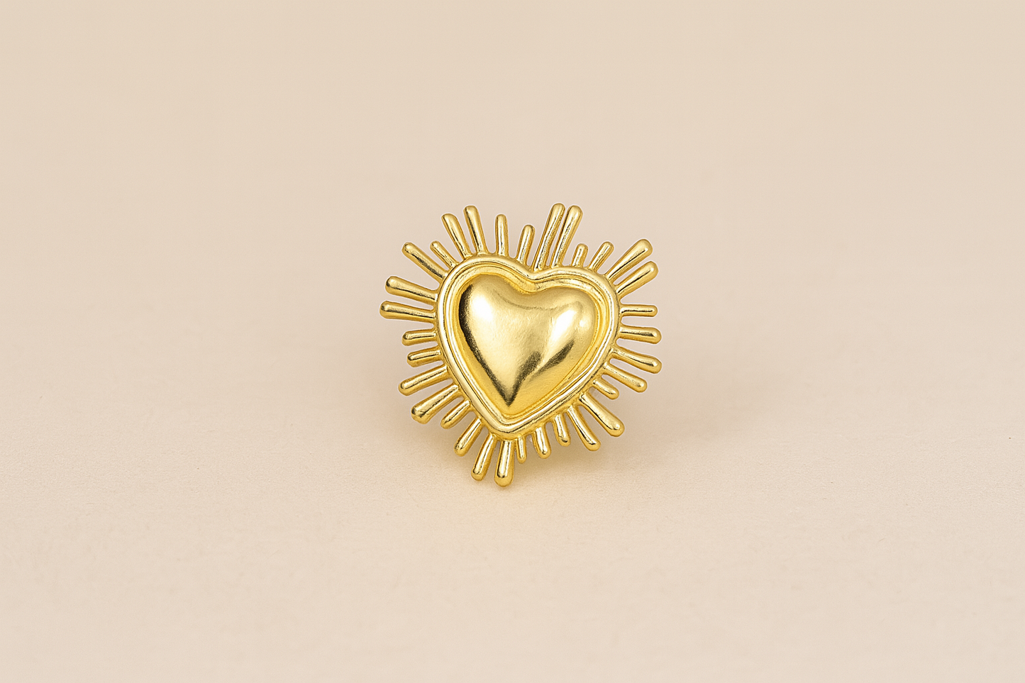 Gold Sacred Heart Ring