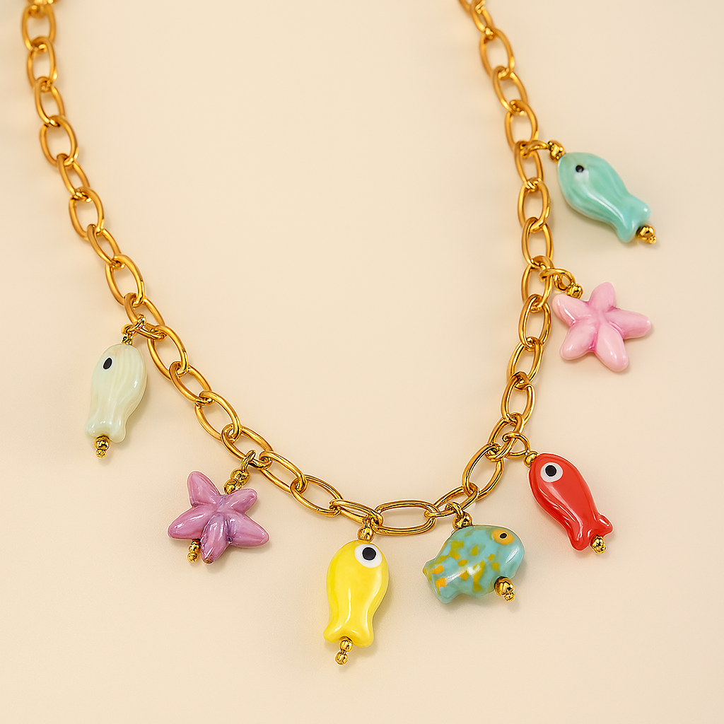 Playful Sea Charms Necklace