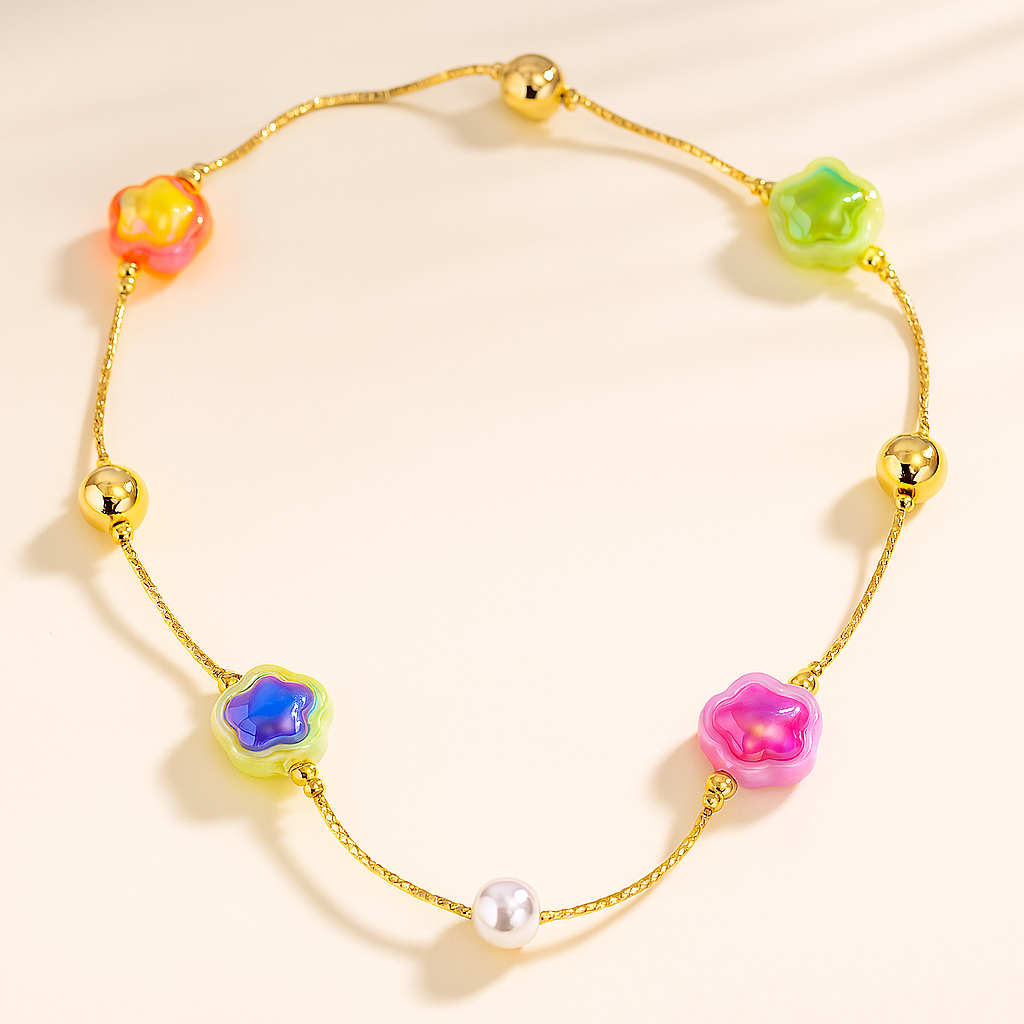 Color Pop Flower Necklace