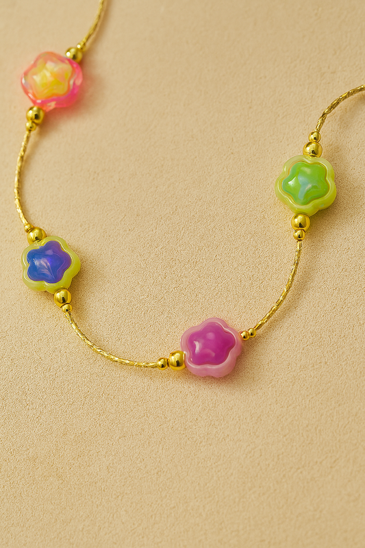Color Pop Flower Necklace